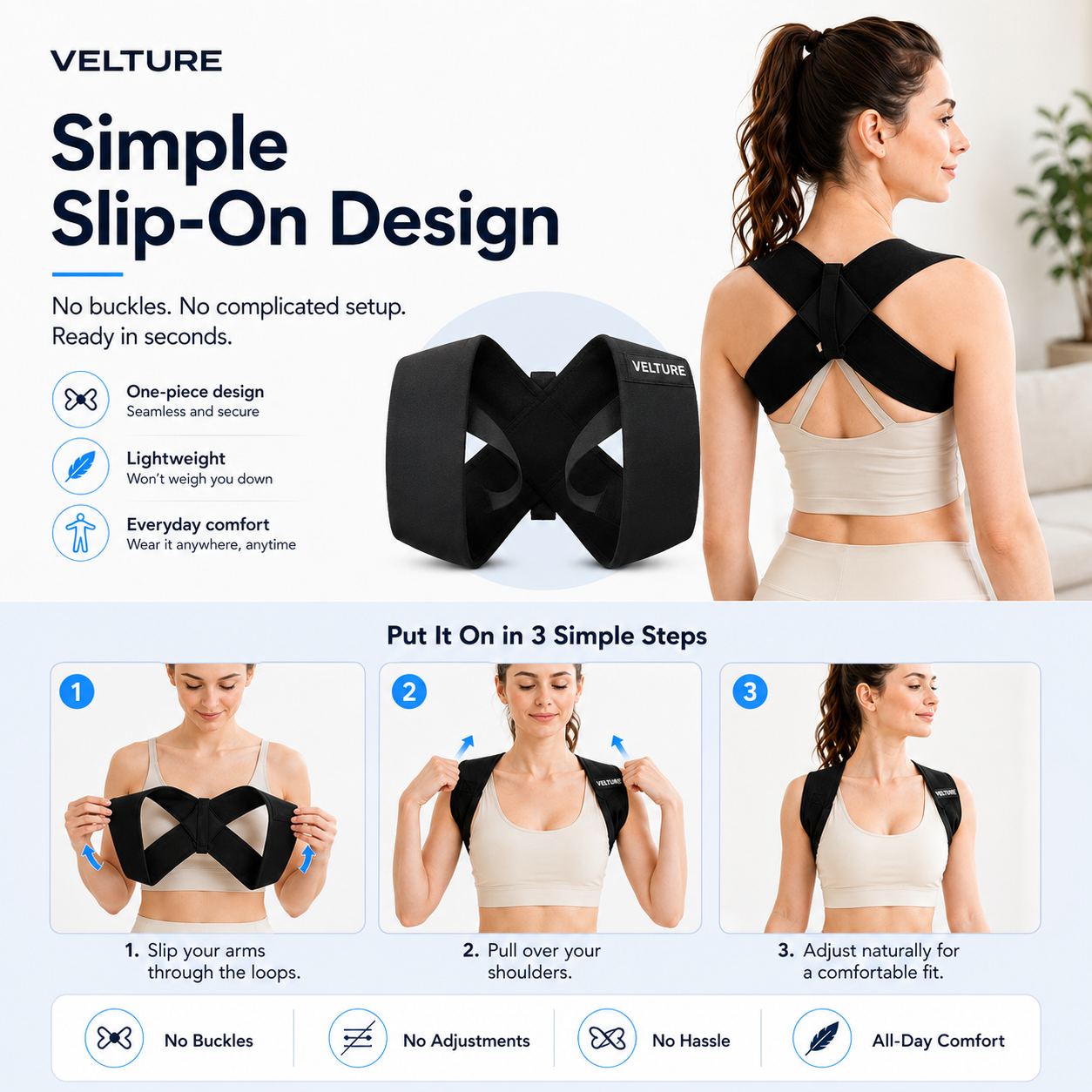 Velture Align™ Posture Support Strap